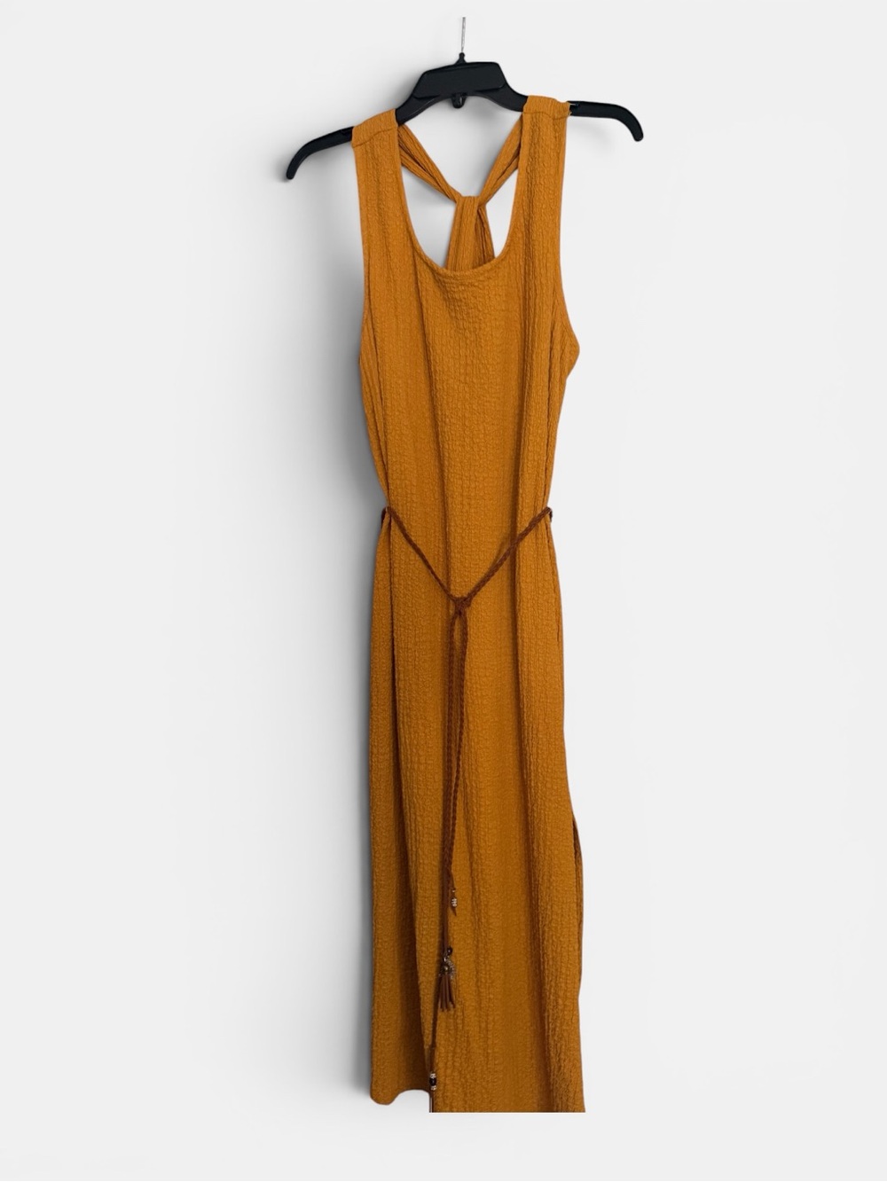 R&M Richards Mustard Maxi Dress with Twist Back